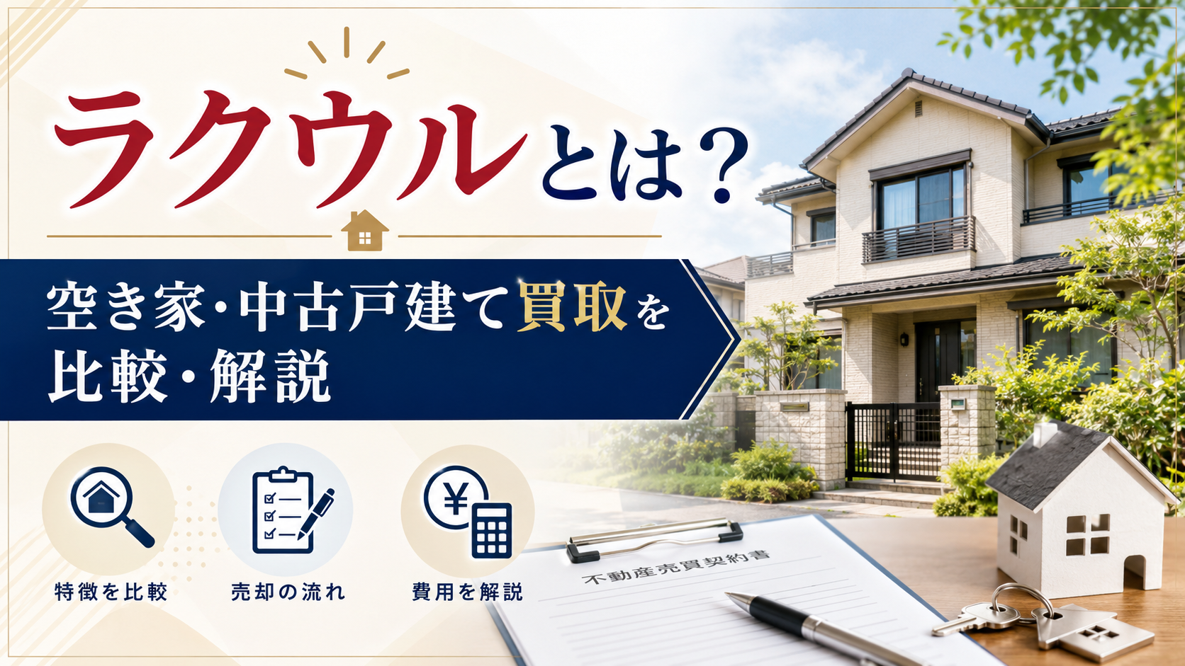 ラクウルとは?空き家・中古戸建て買取の特徴・流れ・費用を比較して解説